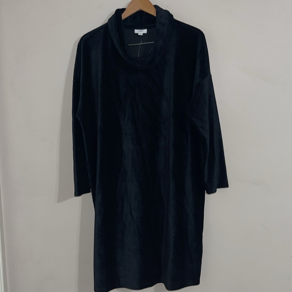 J Jill PureJill Black Turtleneck Ribbed  Dress XL Long Sleeve